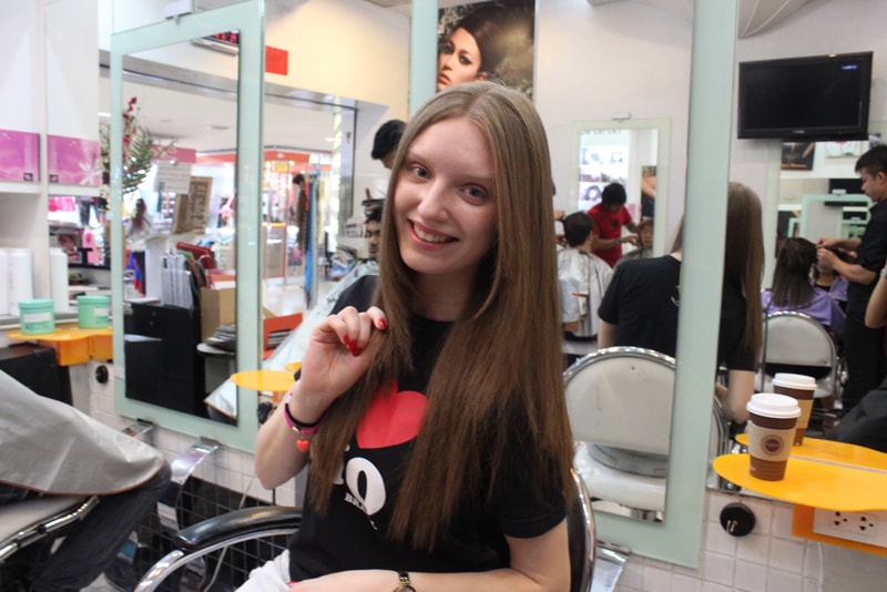 Girl in hair salon in MBK Mall