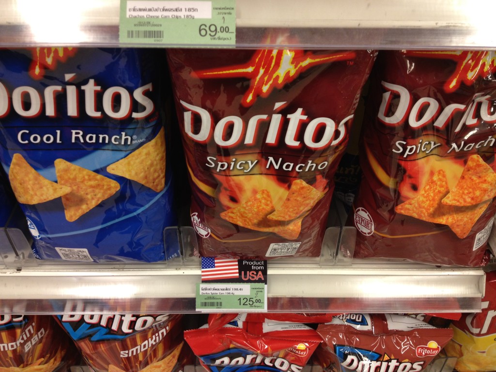 Yummy Doritos imported from the US, cost $4 bucks which is not a bad price...