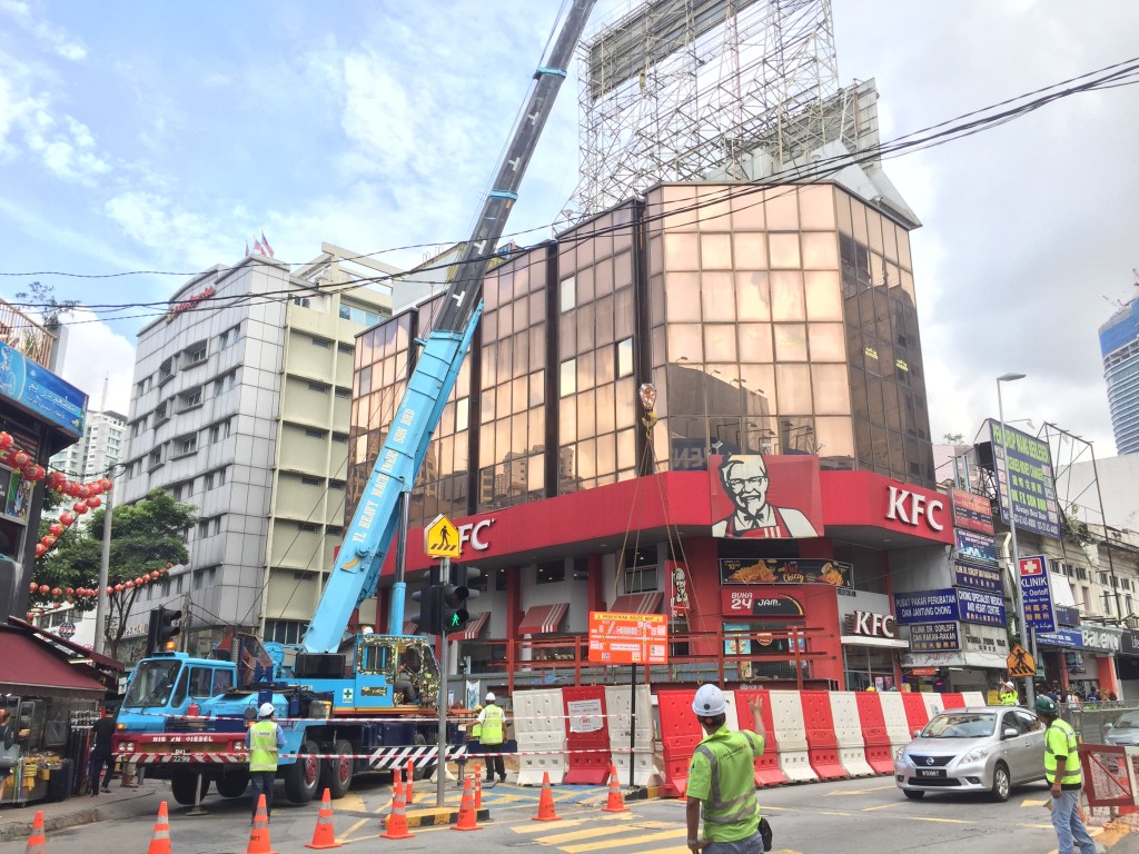 Lots of construction around in Bukit Bintang...
