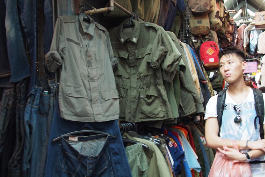Military clothes sold in Chatuchak