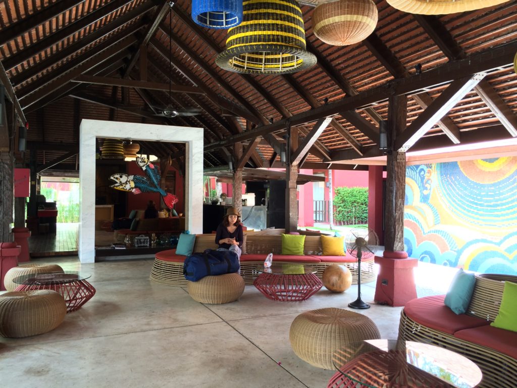 A trendy spacious lobby at the Escape Hua Hin...