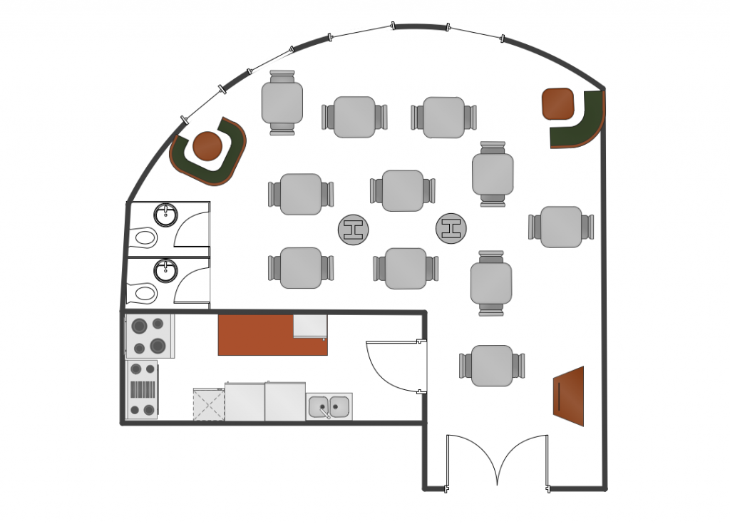 Cafe design blueprint