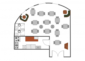 Cafe design blueprint