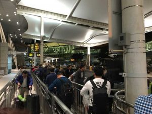 Taxi line at Baiyun airport, Guangzhou