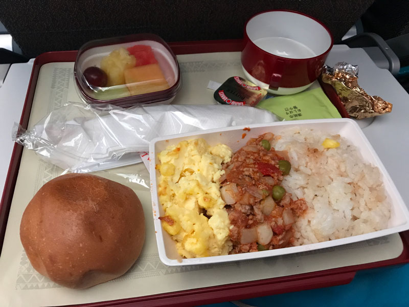 PAL in-flight breakfast