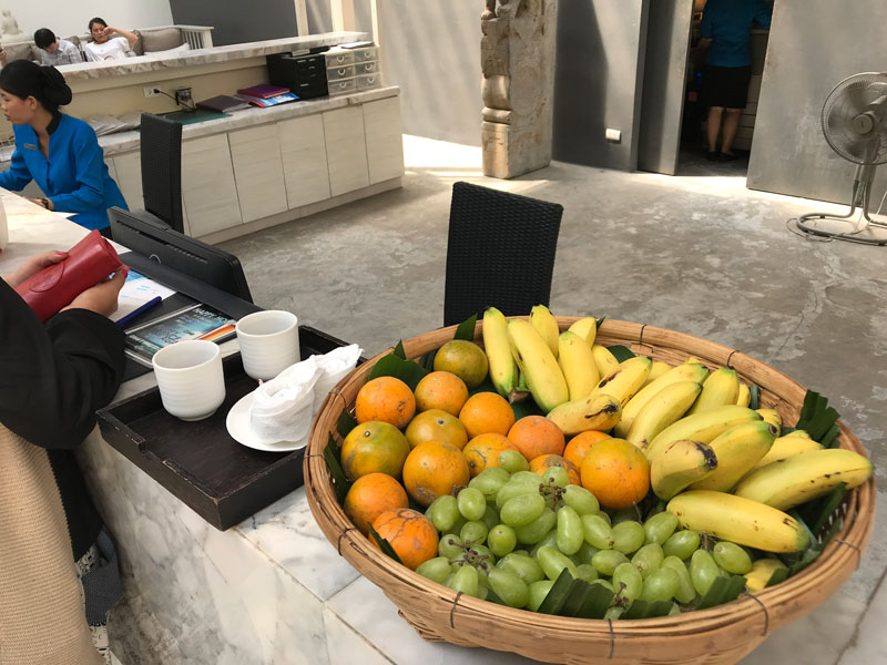 Welcome drinks and fruit at AWA Resort Koh Chang