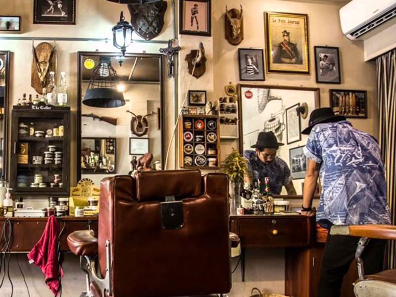 Vintage barber shop in Thailand