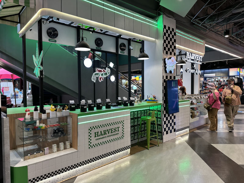 Cannabis dispensary on first floor of MBK Mall