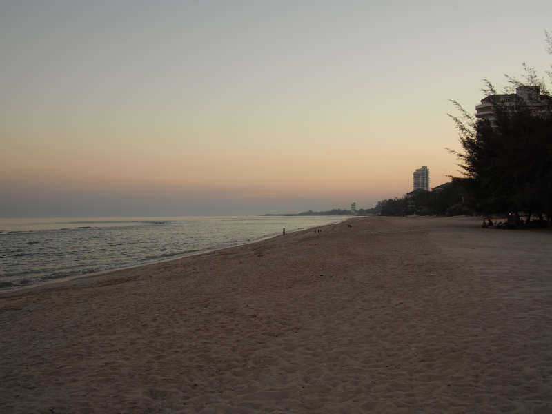 Sunset at the beach in Hua Hin