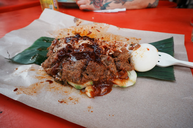 Nasi Lemak with Beef Rendang